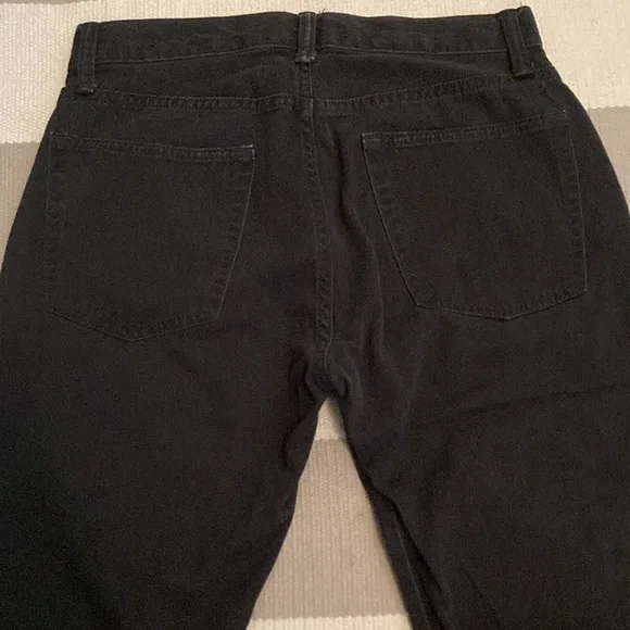 Gap Jeans Mens 29x30 Mid-Rise Straight Leg 5-Pocket Zip Dark Wash Black Denim - Picture 7 of 7